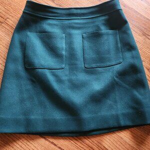 J Crew Hunter Green Mini Skirt